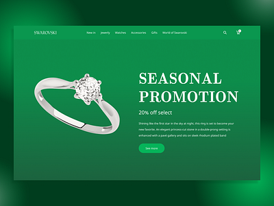 Landing page Swarovski Concept #3 app brand branding color design graphic design illustration logo typography ui ux vector