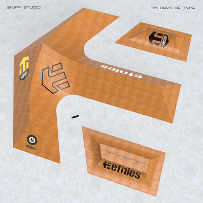 Branded Alphabet | E is for... 3d alphabet branded branding e letter render rendering scene