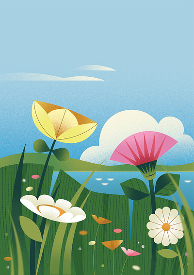 Spring is in the air! adobe illustrator adobe photoshop amsterdam design editorial flowers holland illustration nature plants spring summer