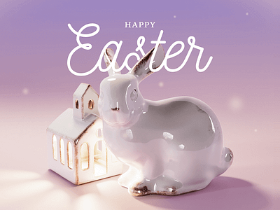 Easter Greeting Card 3d graphic design illustration