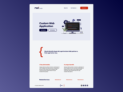 Digital Agency Service Page Designs agency design figma illustration service page ui uiux web design website website design