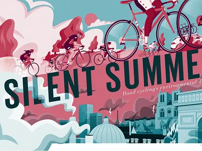 Procycling cycling editorial illustration magazine sport