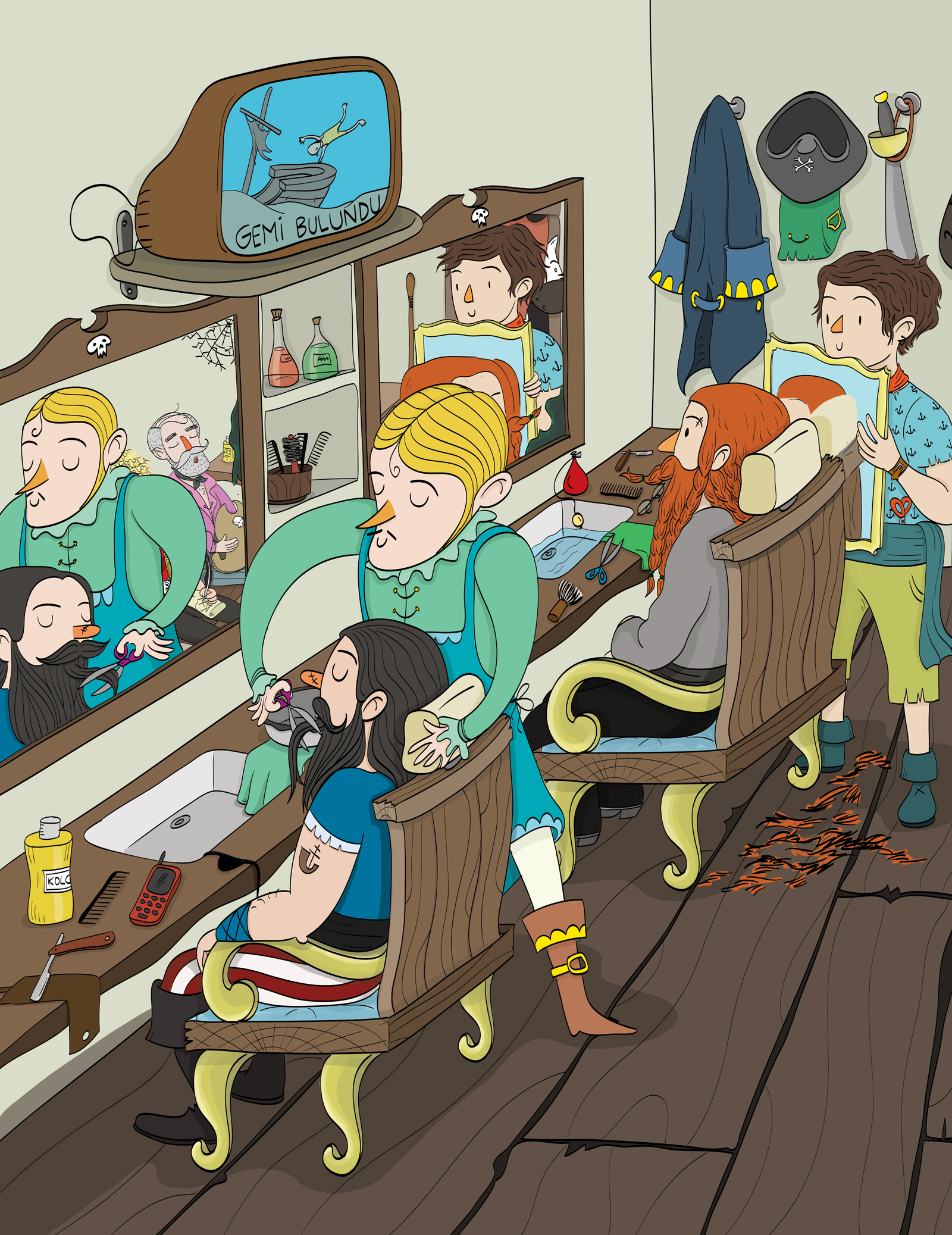 Children's Book - Amcam ve Ben character character design characterdesign childrens book design illustration pirates
