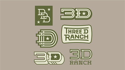 3D Ranch Concepts 3d army austin badge cattle cowboy dallas green logo lone star military ranch rancher retro texas three d three dimensions tx vintage western
