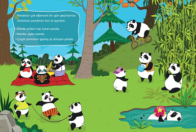 Children's Book - Düşün Çiz animal character character design characterdesign childrens book illustration panda