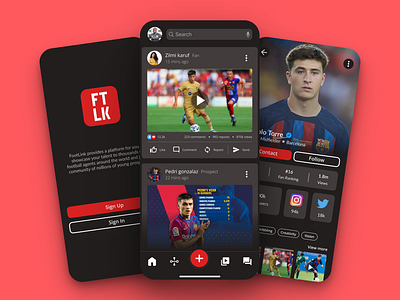 App Design for FootLink app design figma football illustration linkedin logo social media typography ui ux
