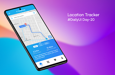 Location Tracker #DailyUI Day-20 appdesign branding dailyui design figma ui uidesign userinterface