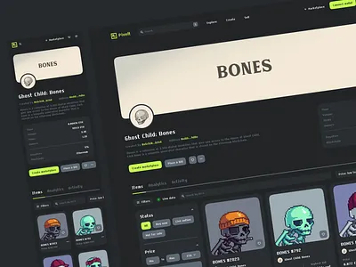 Pixelt | Web Design crypto darkmode design landingpage nft nftdesign nftwebsite pixel ui website