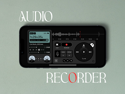 Audio Recording App UI Design Concept appdesign design designconcept ui ux