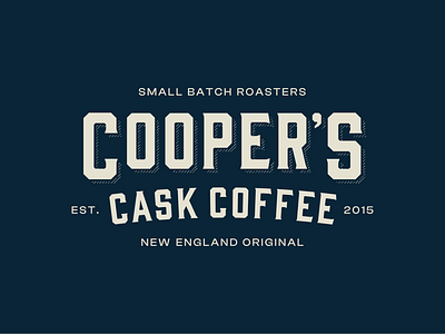 Cooper's Cask Coffee - Branding barrel aged branding coffee coffee bag coffee brand coffee design coffee label coffee logo coffee packaging coffee roast coopers gourmet coffee label design logo logo design new england packaging rebrand whiskey