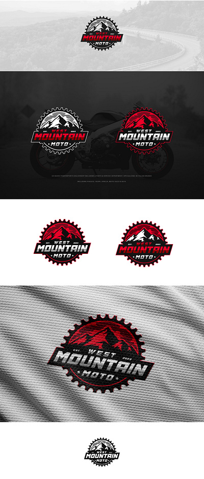 West Mountain Moto logo mountain mountain logo vector