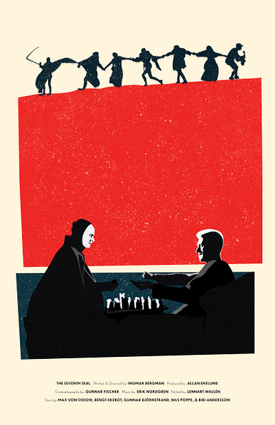 the seventh seal animation characterillustration criterion criterion collection design film film poster graphic design illustration ingmar bergman movies poster design saul bass seventh seal vector