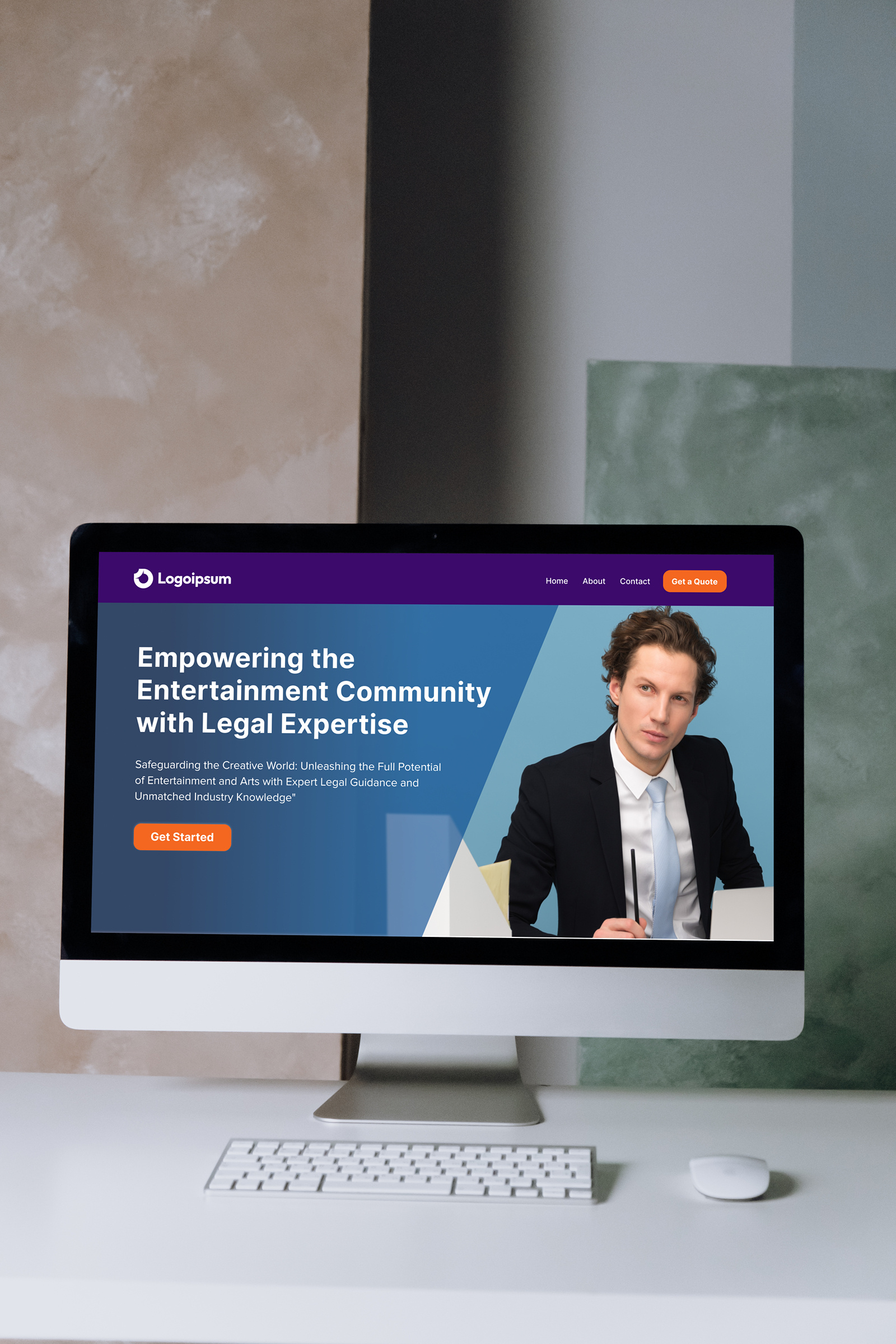 Example of Captivating Landing Page Hero Section for an Arts Law Firm