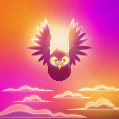 Purple Bird animated animation bird duik graphic design illustration motion motion graphics motiondesign rig wings