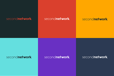secondnetwork logo colors branding graphic design logo