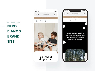 Nero Bianco Brand Site Mobile Version app branding design graphic design illustration logo typography ui ux vector