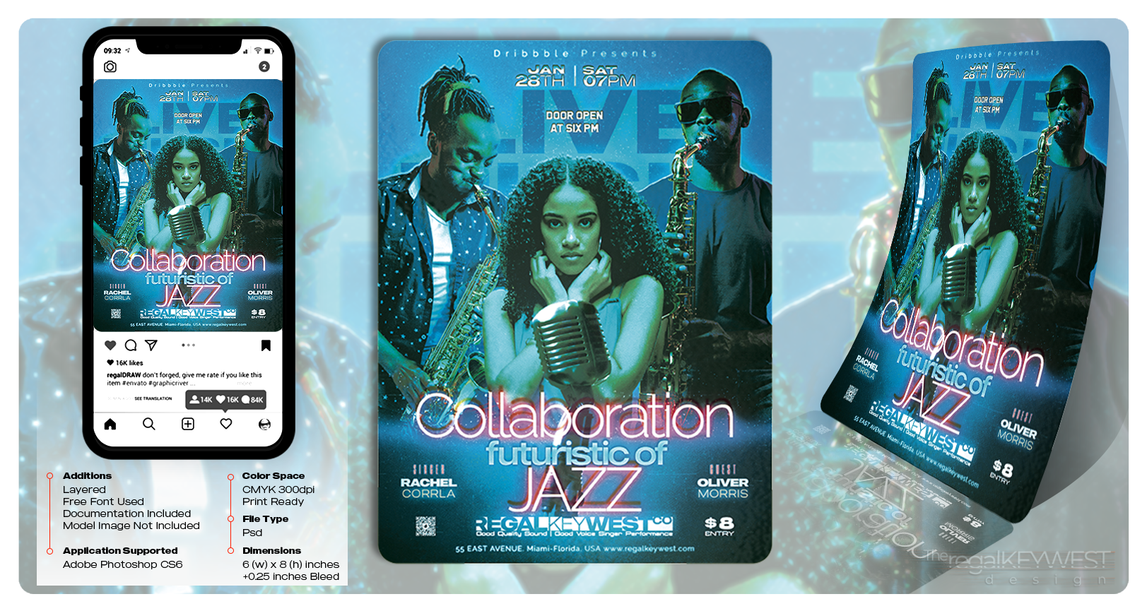 Jazz Music Concert Flyer 300dpi advertise banner branding cmyk design festival music flyer templates graphic design invitation jazz jazz music music collaboration music concert music flyer music show poster print ready template vertical