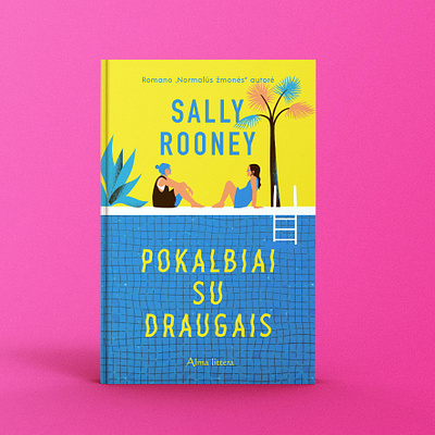 Sally Rooney Conversations With Friends Book Cover Adaptation book cover book cover design conversations with friends illustration publishing sally rooney