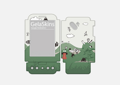 gelaskins x Google Android G1 art branding design graphic design illustration illustrator
