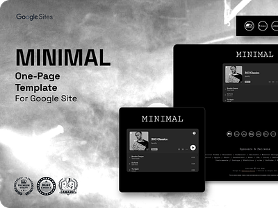 One-Page Google Site Template for DJs, Musicians, Producers... music google sites template