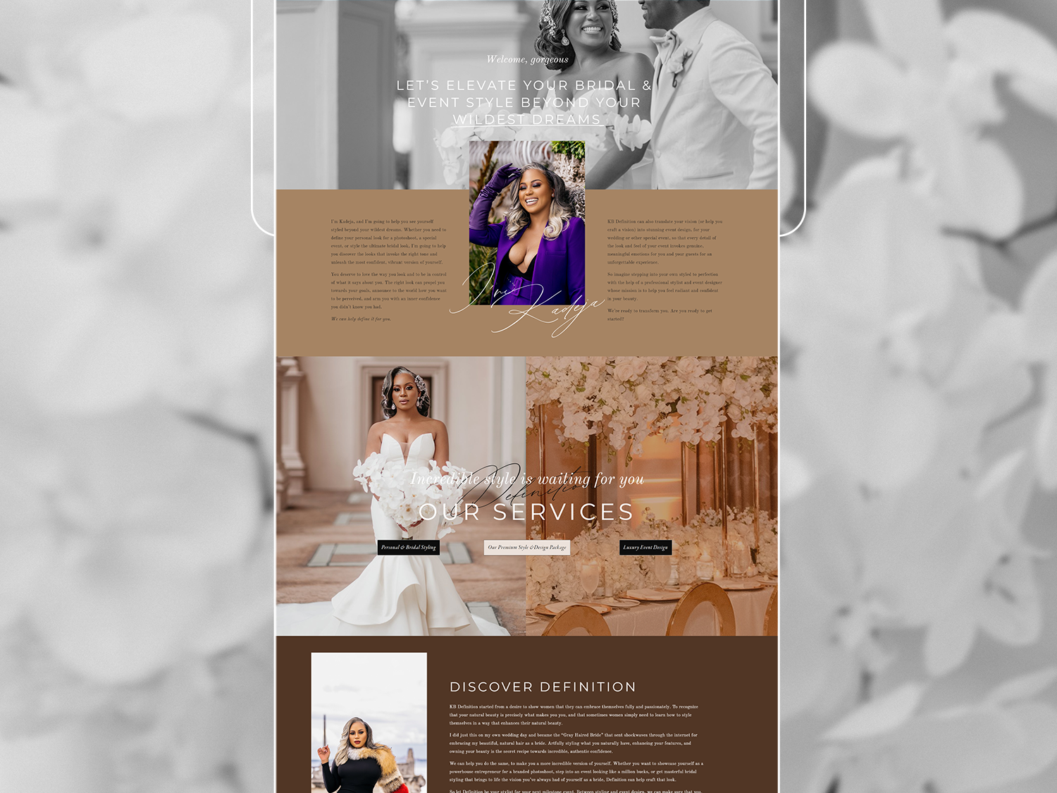 Squarespace site for KB Definition Style by Olimpia Martinotti New