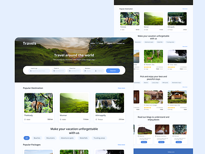 Travel & Booking Website design ui ui design uiuxdesign ux website