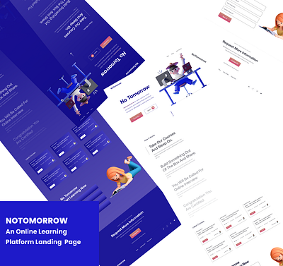 NoTomorrow Learnig Website Design Concept agency design figma ui web design