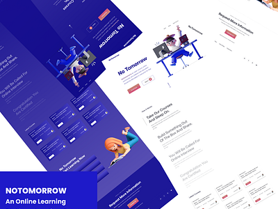 NoTomorrow Learnig Website Design Concept agency design figma ui web design