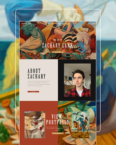 Website for Zachary Lank Art branding squarespace website