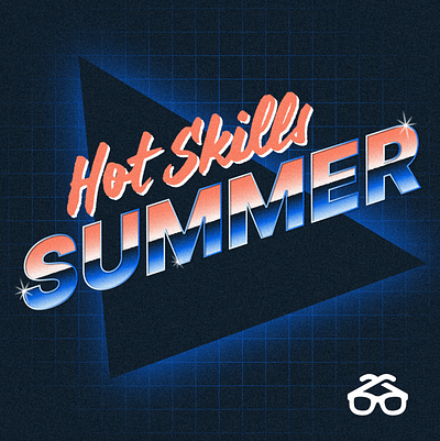 Hot Skills Summer design graphic design hand lettering typography vector