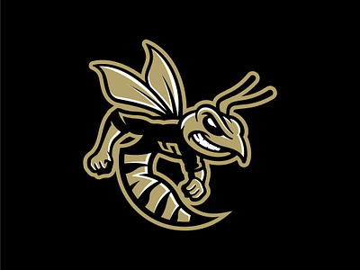 Sprayberry High School Yellowjackets athletic black branding character custom design georgia gold hand drawn illustration mascot s sports yellowjackets