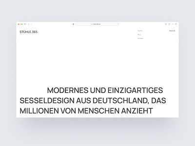 STÜHLE.365 design landing ui ux web design