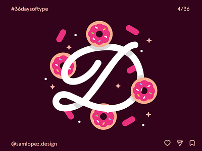 #36daysoftype - 4/36 donuts figma letterd sprinkles vector