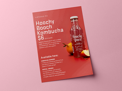 Kombucha Flyer Design beverage drink graphic design print