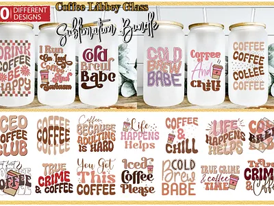 Coffee Libbey Glass SVG Bundle animation branding christmas flat flowers pattern christmas patterns collection design graphic design illustration year pattern