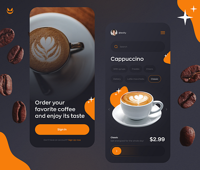 Selling coffee to go 2d design app branding coffee coffee app coffee app design coffee design coffee modern app design food app food app design graphic design lestty lestty app logo mobile app modern design ui ux