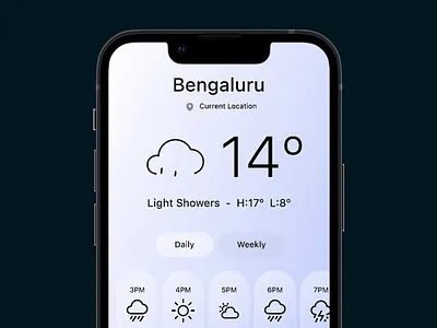 Weather App Microinteraction animation design graphicdesign motiondesign ui uiux visual design