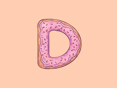 36 Days of Type: Donut 36 days of type art d design dona donut doughnut drawing food foodie illustration junk food rosquilla type typography