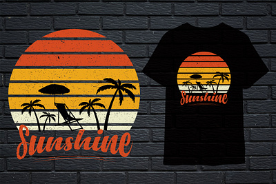 Summer T Shirt Design beach t shirt design graphic design illustrator design summer t shirt design summer vibe t shirt t shirt design