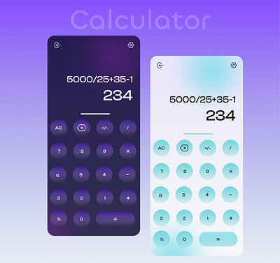 Calculator - Dark/Ligh Mode #DailyUI #004 andriod app branding bright calculator dark mode design graphic design illustration ios iphone light mode minimal mockup simple ui ux