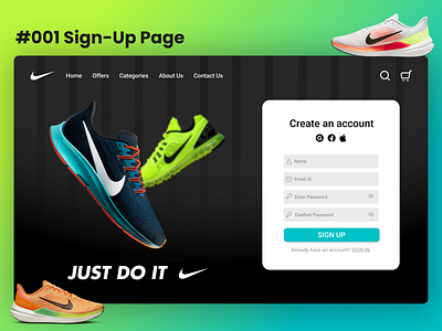 #001 Sign-Up Page dailyui dailyuichallenge ui uidesign ux