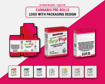 CANNABIS PRE-ROLLS LOGO WITH PACKAGING DESIGN JPG FILE-01 cbd logo design