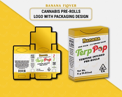 CANNABIS PRE-ROLLS LOGO WITH PACKAGING DESIGN JPG FILE-02 cbd logo design