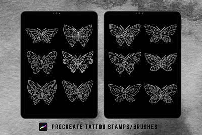 Procreate Butterfly Stamps Idea butterfly butterfly stamps butterfly tattoo procreate brush set