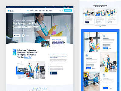 Claniz Cleaning Services cleaning cleaning business cleaning company cleaning website coronavirus disinfection eco house cleaning maid maid services natural office cleaning prevention sanitary sanitizing ui ux ux design website website design