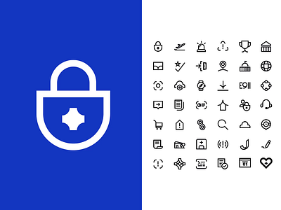 Everbridge Icon Set branding design system icon set iconography line icons