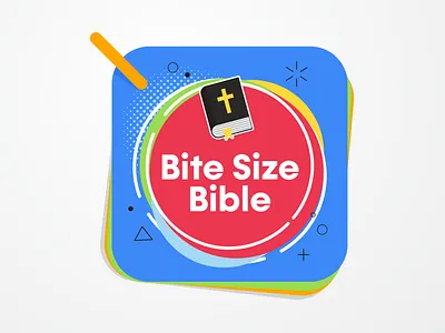 Bite Size Bible Cards church colorful families graphic design illustrator kids print type design typography