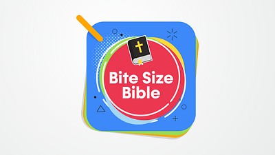 Bite Size Bible Cards church colorful families graphic design illustrator kids print type design typography