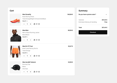 Checkout Components — E-commerce cards cart e commerce product design ui