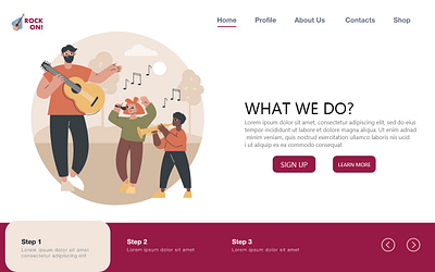 Landing page app branding design landing page music ui ux web design